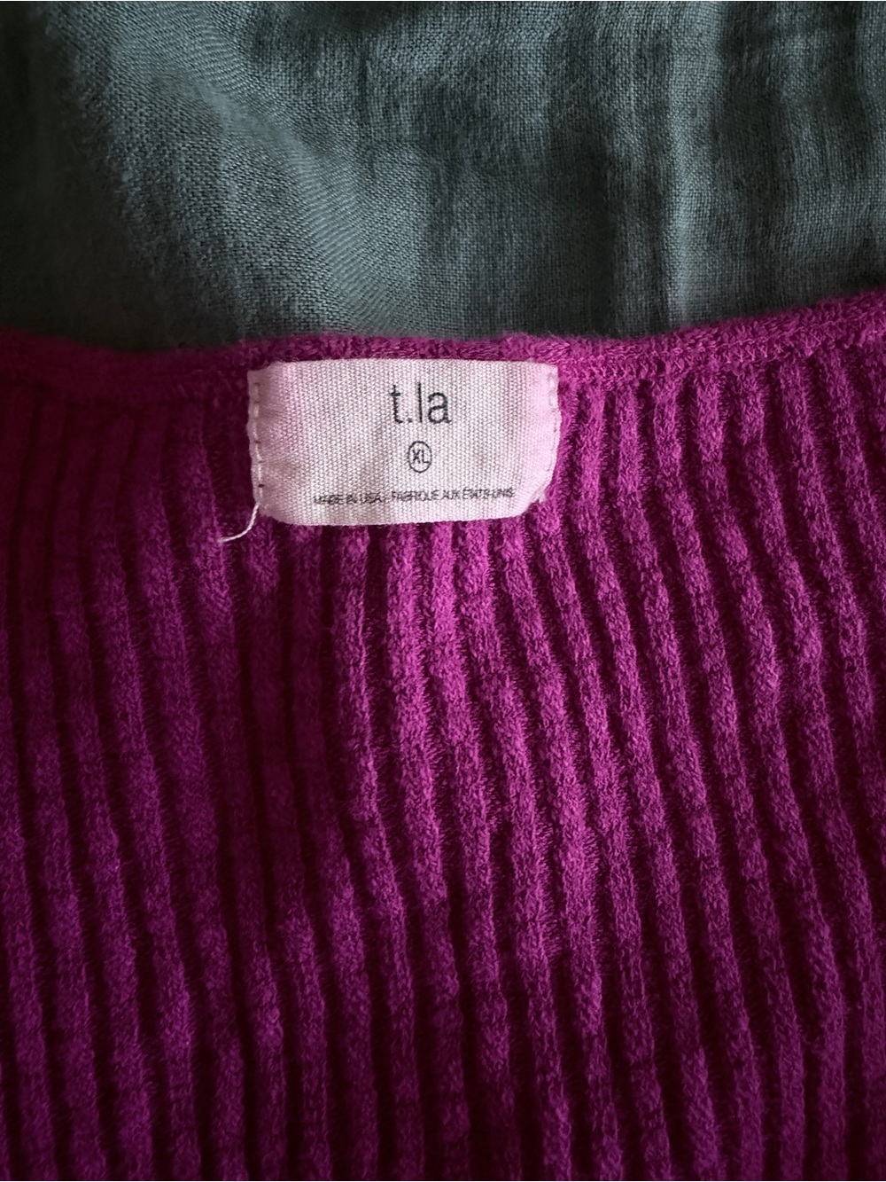 Cinched V-Neck Top by T.La for Anthropologie XL Pink - Picture 4 of 9